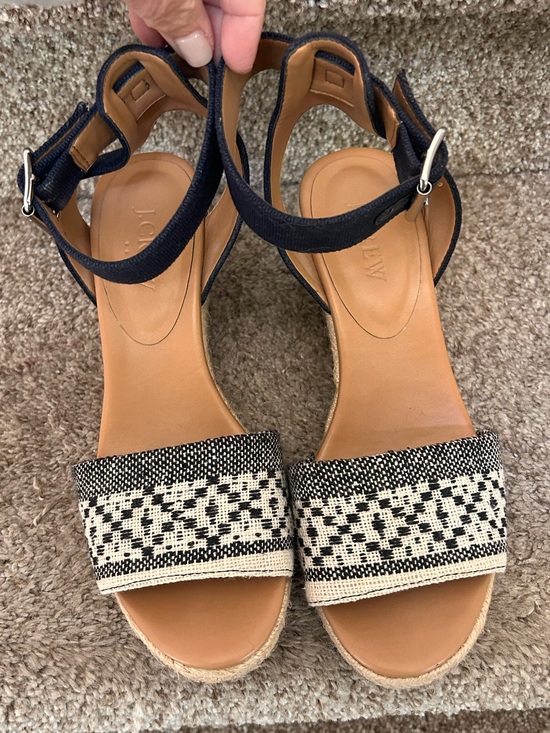 J. Crew Shoes - J. Crew Woven Espadrille Wedge sandals. Ankle buckle. Mama Mia! Preppy. EUC. SZ7